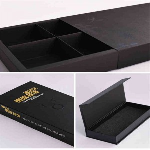 사용자 정의 고품질의 하드 골판지 검은 종이 상자 선물을 인쇄